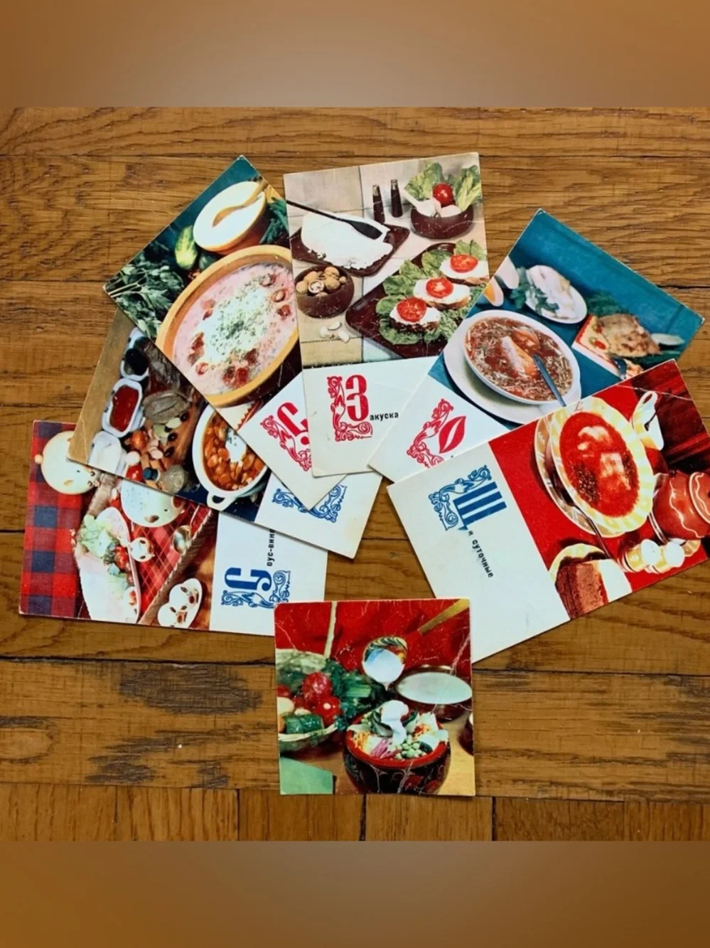 Vintage Former USSR Recipe Cards in Russian Language - Lot of 76 cards